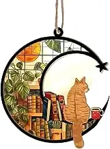 Cat Suncatchers for Window,Cat Room Decor 20cm Cat Ornament | Animal Decorative Ornaments Home Wall Decor for Living Room Bedroom