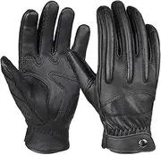 [HAMKVBPR] Men's Gloves Men's Touch Screen Gloves Leather Gloves Outdoor Riding Gloves Winter Warm Gloves