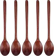 Wooden Spoons, Table Spoon Japanese Style for Kitchen Cooking for Eating Mixing Stirring(Big Paint Color, Blue)