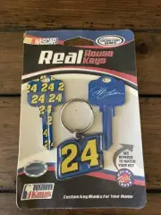 Jeff Gordon Kwikset KW10 and KW1 Key blanks w/key chain. Real House Keys