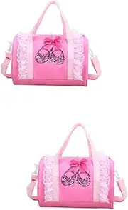 [XolngYYeng] 2pcs Shoulder Dance Bag Schoolbag School Bag Dance Bag Dance Bag for Ballet Tote Bag Duffle Bag for Messenger Bag Backpacks Cross-Body Bag Pink