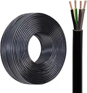 100ft Flexible Wire CE/Reach Approved H03VV-F/H05VV-F (0.5-6mm²) - Oxygen-Free Pure Copper Multi-Core PVC Cable for CNC Machines & Electrical Panels(100ft,4 * 1.5mm2)