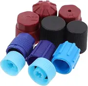 GRADENEVE 10pcs Automotive Ac Parts Ac Caps High Low Pressure Valve Caps Air Conditioning Valve Core Kit Plastic Material Protect Your System