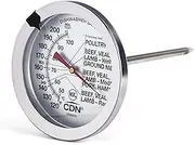 CDN IRM200 ProAccurate Extra Large Meat & Poultry Thermometer, 2" Dial, White