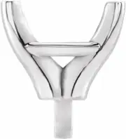 18K White Gold Unset Emerald 4-Prong Peg Setting