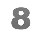 100 mm House Number 8 Plate Stainless Steel 304 Flat Sign Mail Letter Outdoor 1x