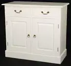 Small Timber Buffet White W100 2 Doors 2 Drawers, Sideboard