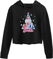 [Barbie] Holidays & Christmas - Winter & Snow Time - Juniors Cropped Pullover Hoodie
