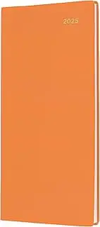 Collins Belmont Colours - B6/7 Slimline Week to View (Portrait) Calendar Year Diary/Planner - 2025 Orange