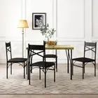 5 Piece Dining Table and Chairs Set Kitchen Room 4 Seater Wood Breakfast Bar Pub