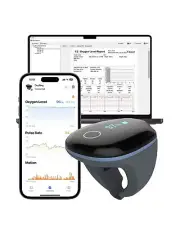 Vibeat OxyRing Continuous Oxygen Monitor - Bluetooth Pulse Oximeter with Real...