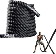 Outroad Jump Rope Sports Battle Rope, Ab Mat and Exercise Mat with Tailbone Protecting Pad for Workout, Fitness & Strength Training