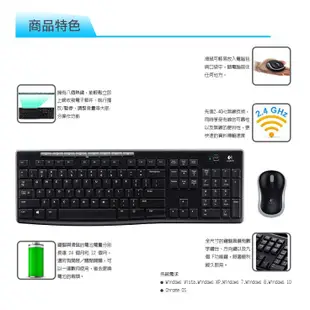 Logitech 羅技 MK270R 鍵盤滑鼠組 無線鍵鼠組 多媒體鍵 防濺灑 Nano接受器 三年保【JT3C】