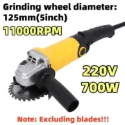 220V 125mm 700W Electric Angle Grinder Grinding Polishing Tool Handheld Polisher