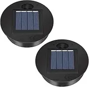 2 Pack Solar Lights Replacement Top - 7 lumens LED Solar Panel Lantern Lid Lights , Lantern ​Light Replacement , Outdoor Solar Replacement Parts , Garden Patio Decor Light up Your Space (2.76in)