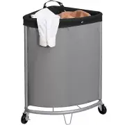STORAGE MANIAC Corner Laundry Hamper, 110L Commercial Laundry Hamper with Hea...