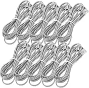 Enhanced Connection Phone Cords 10pcs 6p4c Rj11 4-Wire Extension Cables Thicker Plug for Office Hotel Home