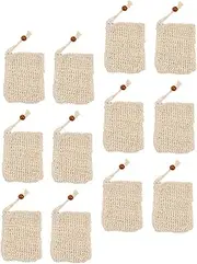 HAKIDZEL 14pcs Exfoliating Bath Pouch Soap Saver Bag Mesh Soap Pouch for Family Travel Cleaning