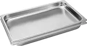 SOGA 2X Gastronorm GN Pan Full Size 1/1 GN Pan 4cm Deep Stainless Steel Tray - Baking Trays - GastronormPans5402X2A