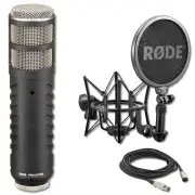 Rode Procaster Broadcast Dynamic Vocal Microphone (Black) with Rode SM6 and XLR