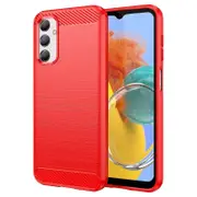 Carbon Fiber Texture Phone Case for Samsung Galaxy M14 5G,Anti-drop Brushed TPU Cover