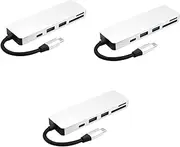 Gatuida 3pcs Type-c to USB 3.0 5-in-1 USB Hub Card Slot Compact Size Charging Hub for