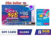 GLOBE 5G Prepaid Roaming Philippines SIM Card LTE Tri-Cut Mini Micro Nano 150