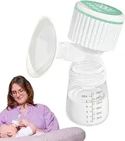 Electric Breast Pump, Wearable Automatic Milk Pump, Portable Breastfeeding Bottle, Ensures Privacy and Comfort, Perfect for Nighttime or Offices Use, 2.56x7.87 Inches