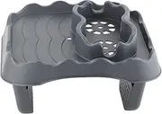 Hot Tub Table Tray, Hot Tub Side Table with Cup Holder and Drain, Adjustable Hot Tub Towel Holder, Nonslip Drink Caddy, Snack Tray for Bathtub, Spa, Outdoor, Patio (Grey)