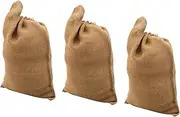 UTHCLO 3pcs Reusable Burlap Potato Storage Bags Versatile Food Storage Pouches for Vegetables Flooding Sandbags Breathable Natural Material for Gardening and Events