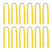 12Pcs Rubber Bands for Catapult Widened Flat Catapult Bands Elastics for Hunting yellow