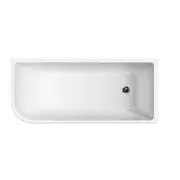 1500-1700*750*600mm Sunny 138 Gloss White Rectangle Acrylic Corner Back Bathtub