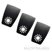 3 x Flat Oscillating Knife Edge Scrapers Fits Older Dremel Multi-X Machines