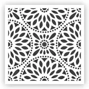 Floral Pattern #3 Stencil - Choose a Size - Laser-Cut Reusable Plastic