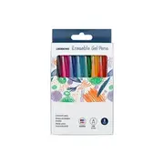 J.Burrows Erasable Gel Pens 0.7mm Assorted 8 Pack