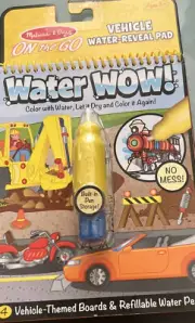 Melissa & Doug 5375 On the Go Water Wow! Vehicles Reusable Water-Reveal Activity