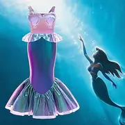 The Little Mermaid Fairy Tale Princess Ariel Dress Costume Storybook Characters Cosplay Movie Cosplay for Girls' Kid's Halloween Carnival World Book Day Perfor