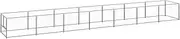 Dog Kennel Silver 7 m² Steel,Dog Kennels & Runs 35.1KG-3082105