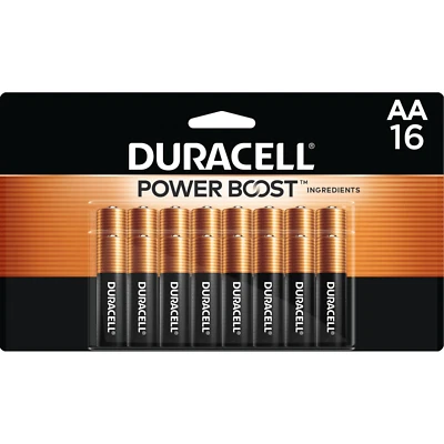 Duracell Alkaline Powerboost AA4 Battery, 16 Count