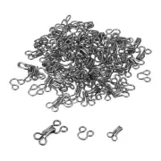 54pcs Sewing Hooks and Eyes Closure for Bra Trousers Skirt Dress, Black