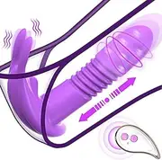 Wearable Vibrator with Rotation Balls Inside The Dildo,Quiet Panty Vibrator with Remote, Butterfly Vibrator 10 Thrusting & 10 Vibration G Spot Vibrator, Sex Toys for Women,Valentine's Gift Choice