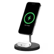 2-in-1 Wireless Charger Stand with Official MagSafe Charging 15W (Certified Refurbished)
