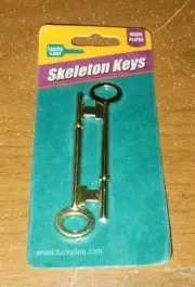 LUCKY LINE Brass-Plated Gold Skeleton Keys