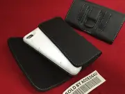 LEATHER HOLSTER BELT CLIP POUCH FOR IPHONE 5 5S 5C EXTENDED BATTERY POWER CASE