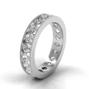 2.0ctw Round Diamond Channel Set Eternity Band in Platinum (G-H/VS2-SI1)
