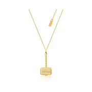 Couture Kingdom 925 Sterling Silver Marvel 3D Thor Hammer Necklace Gold