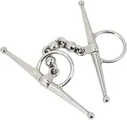 Other Farming Products,135mm Stainless Steel Horse Mouth Bit Horse Mouth Riding Full Cheek Snaffle Bit with Ball Chain