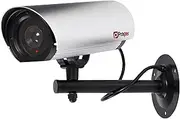 Dummy CCTV Camera Outdoor, Fake Security Camera Aluminium with Flashing Light