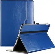 ProCase for iPad 7th/8th/9th Generation 10.2" PU Leather Case Business Stand Cover Smart Folio with Hand Strap Front Pocket Pen Loop -Navy