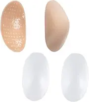 [COMPUKAS] 2Pairs Shoulder Pads Adhesive Skid Shoulder Cushion Transparent Breathable Support for Low Shoulder Enhancement Everyday Use